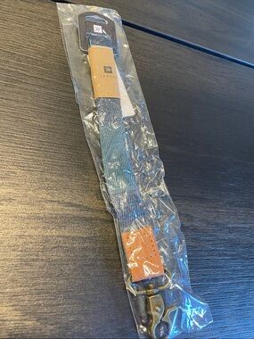 THREADZ Blue Strap Key & Card Holder with Tan Leather Accents